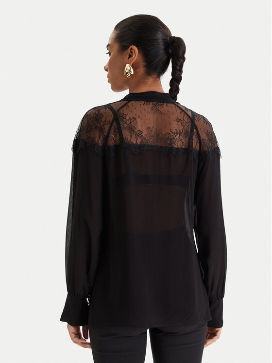 Patrizia Pepe Patrizia Pepe Blúz 8C0859/A692-K103 Fekete Regular Fit
