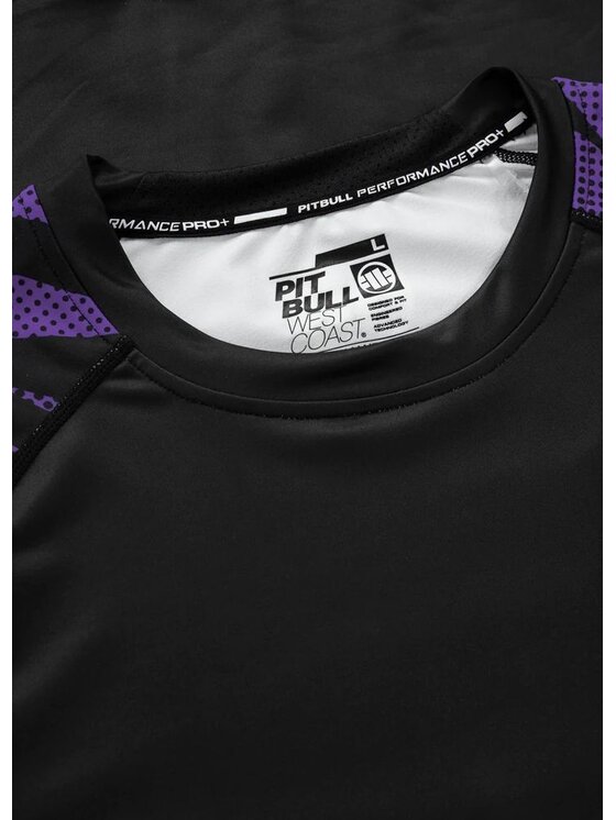 PITBULL PITBULL Koszulka techniczna Longsleeve Rashguard Performance Pro plus Belt S Fioletowy Regular Fit
