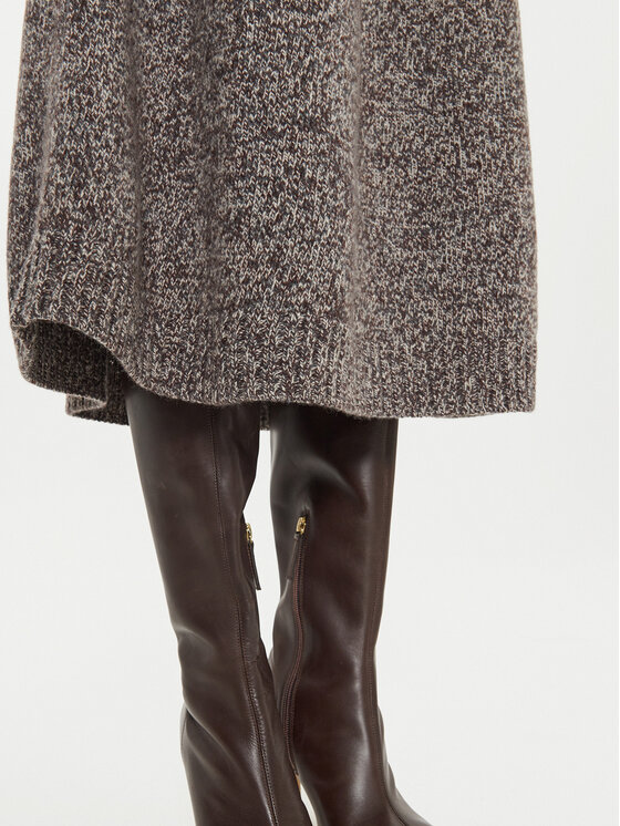 Weekend Max Mara Weekend Max Mara Trapecijos formos sijonas Piega 2425306012 Ruda Regular Fit