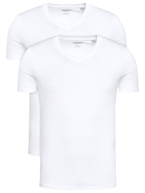 Set 2 tricouri Jack&Jones Bărbați, Mărimea: M, Alb, Basic 12133914