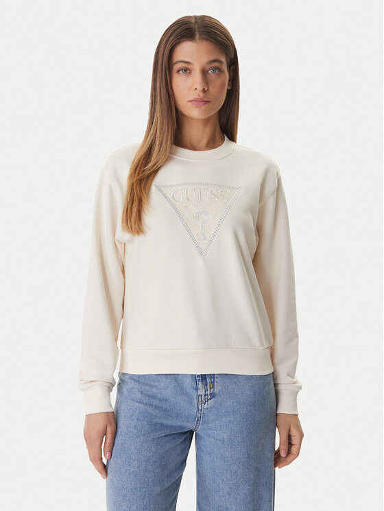 Guess Guess Світшот W6GQ09 K3183 Écru Regular Fit