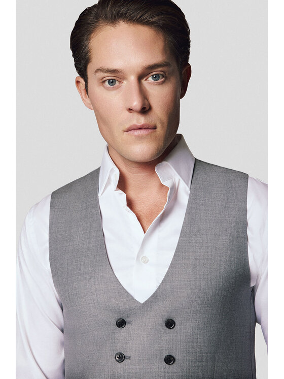 Lancerto Lancerto Kamizelka Andria KA073125000002 Szary Slim Fit