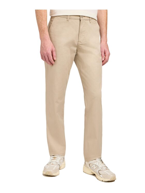 Lee Lee Spodnie materiałowe Regular Chino Khaki Regular Fit