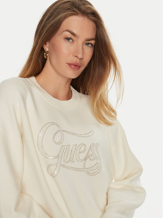 Guess Guess Džemper Laura W4BR07 Z26I2 Écru Regular Fit