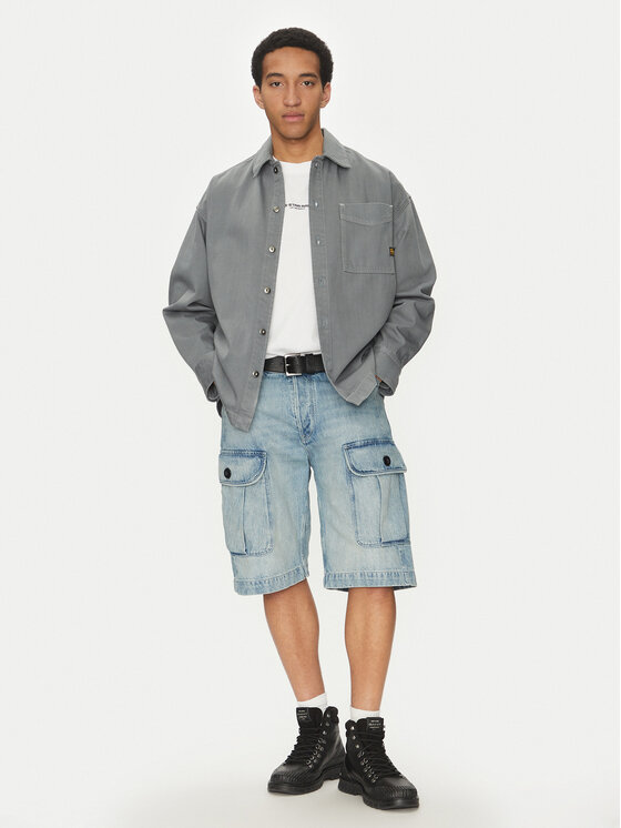 G-Star Raw G-Star Raw Риза D23007-D300 H116 Сив Boxy Fit