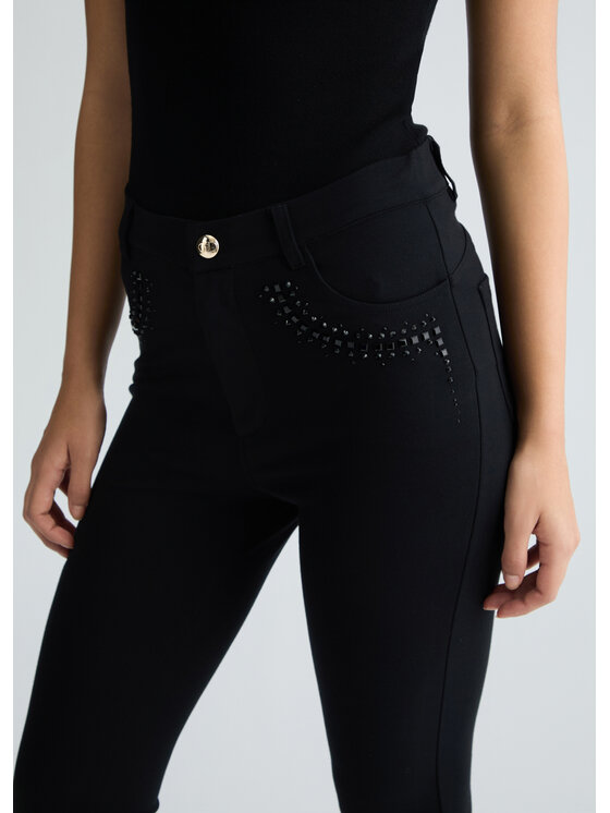 Liu Jo Liu Jo Pantaloni di tessuto TA5166JS182B3280 Nero Slim Fit