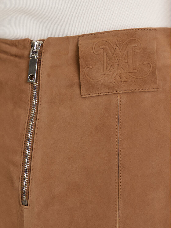 MAX&Co. MAX&Co. Usnjeno krilo Guelfi 2526406011200 Rjava Straight Fit