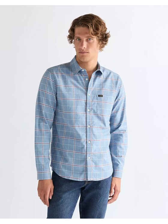 Wrangler Wrangler Camicia 1 PKT SHIRT Blu Regular Fit