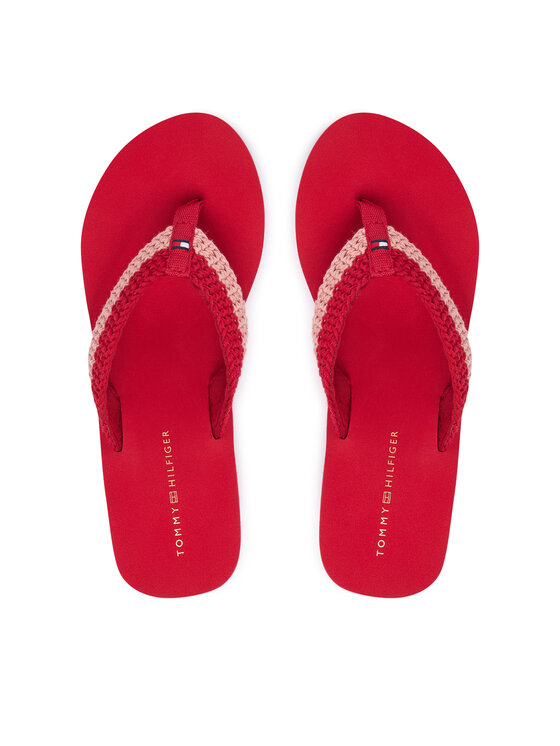 Tommy Hilfiger Tommy Hilfiger Japanke Th Wedge Crochet Summer Sandal FW0FW09420 Crvena