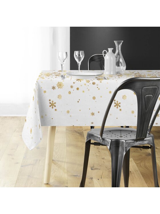 MIAhome MIAhome Obrus świąteczny 150x300 cm KONSTELACJA Biały