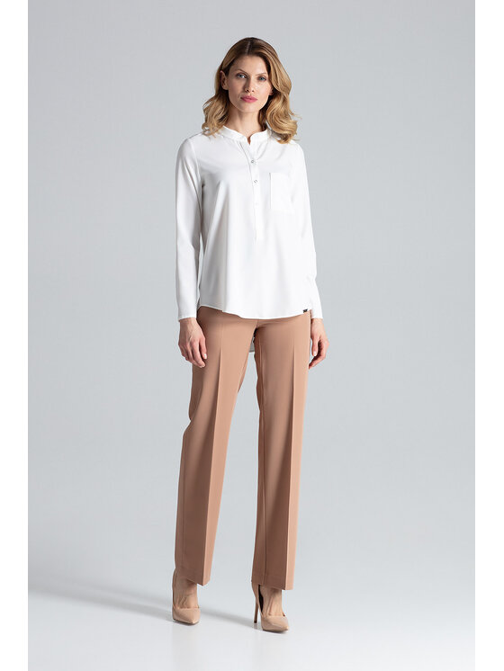 FIGL FIGL Blúzka M663 Écru Regular Fit