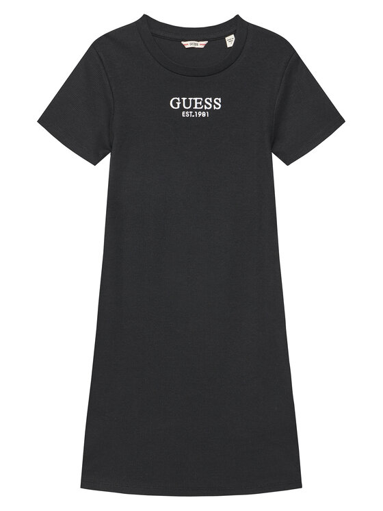 Guess Guess Rochie de zi J5YK11 KBZP4 Negru Regular Fit