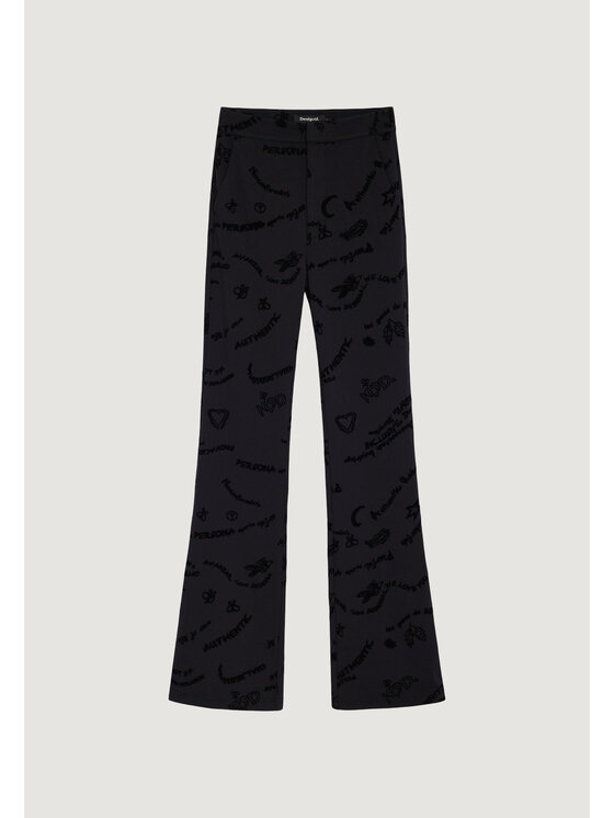 Desigual Desigual Chinosy PANT_MICHELLE Czarny Casual Fit