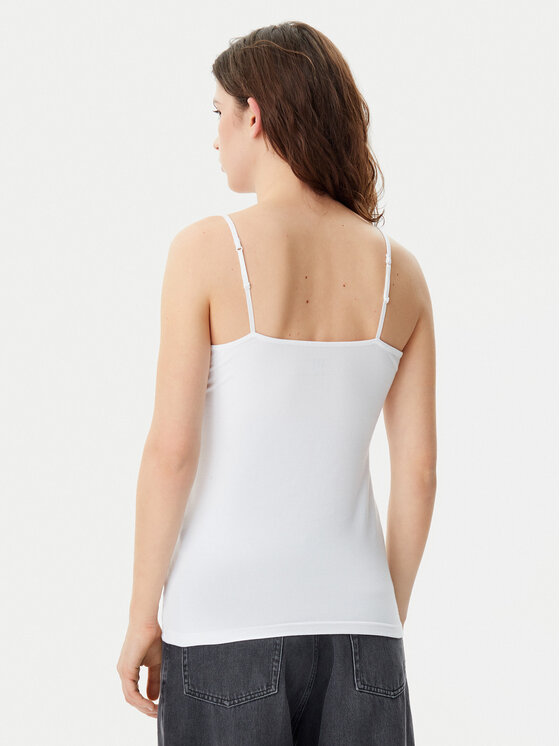 Gap Gap Top 701570-01 Biały Slim Fit