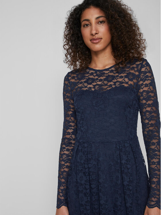 Vila Vila Coctailkleid Kalila 14078211 Dunkelblau Regular Fit