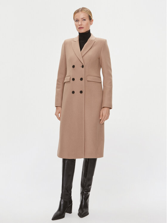 IVY OAK IVY OAK Вовняне пальто Celina IO1123F1013 Бежевий Slim Fit