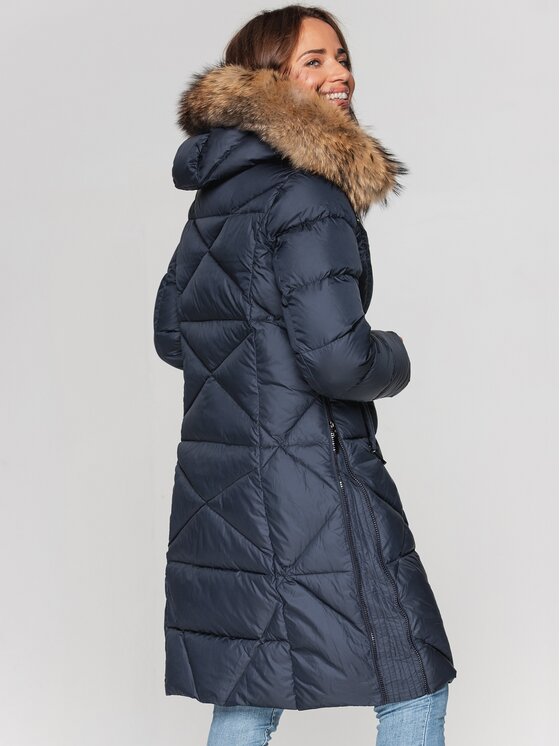 Perso Perso Zimní kabát BLH211018F Tmavomodrá Regular Fit