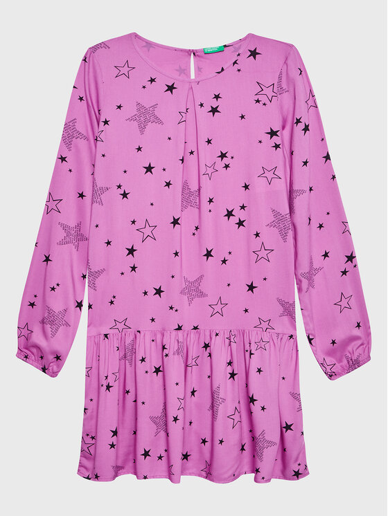 United Colors Of Benetton United Colors Of Benetton Повсякденна сукня 4C0PCV010 Рожевий Relaxed Fit