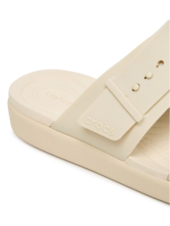 Crocs Crocs Klapki Brooklyn Buckle Low Low 211215 Écru