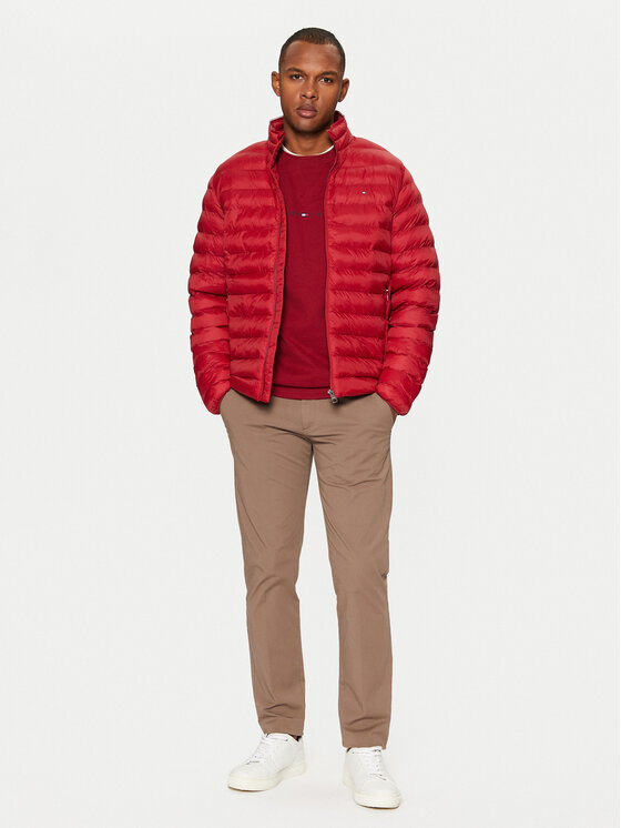 Tommy Hilfiger Tommy Hilfiger Bunda pro přechodné období MW0MW37634 Červená Regular Fit