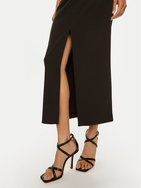 Patrizia Pepe Patrizia Pepe Midi szoknya 8G0422 A454-K103 Fekete Regular Fit