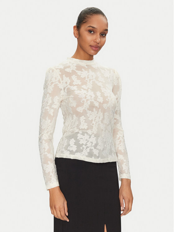 Morgan Morgan Μπλουζάκι 251-TEVORA Εκρού Slim Fit