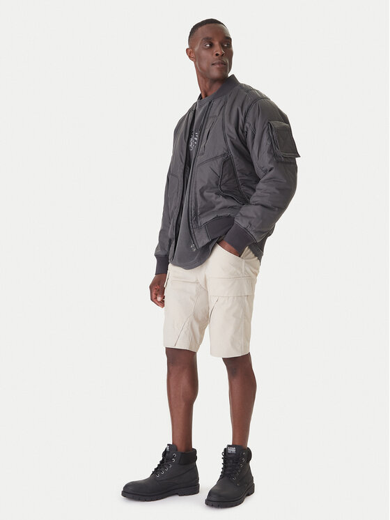 G-Star Raw G-Star Raw Bavlnené šortky 3D Cargo D26222-D308 Écru Regular Fit