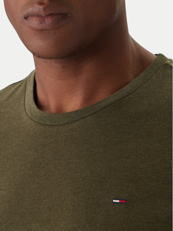 Tommy Jeans Tommy Jeans T-särk Jaspe DM0DM20363 Roheline Slim Fit