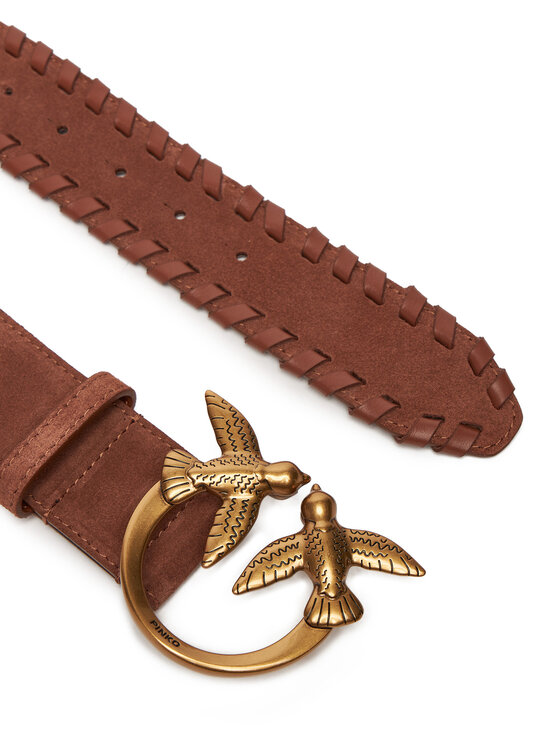 PINKO PINKO Ženski pas Love Berry Weaving Belt H4 20252 PLT01 105461.A2QG Rjava