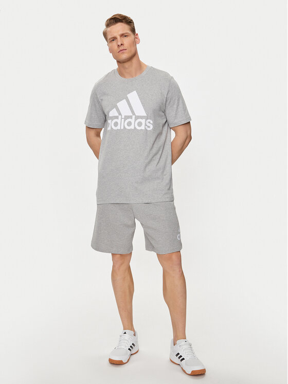 adidas adidas Szorty sportowe Essentials Big Logo IC9403 Szary Regular Fit