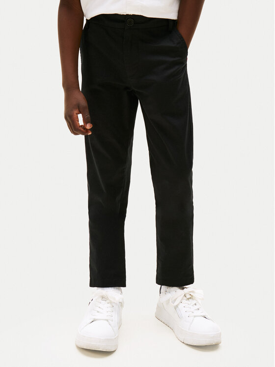 Tommy Hilfiger Tommy Hilfiger Pantaloni chino 1985 KB0KB09638 D Negru Slim Fit