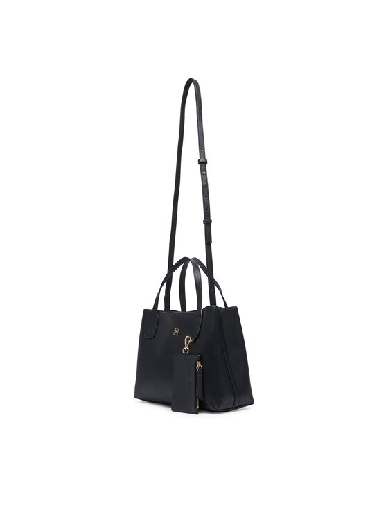 Tommy Hilfiger Tommy Hilfiger Ročna torba Th Icon Mini Satchel AW0AW18722 Črna
