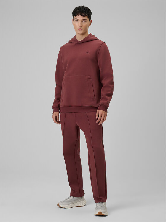 4F 4F Spodnie dresowe SPORT STORIES 25/26 Bordowy Regular Fit