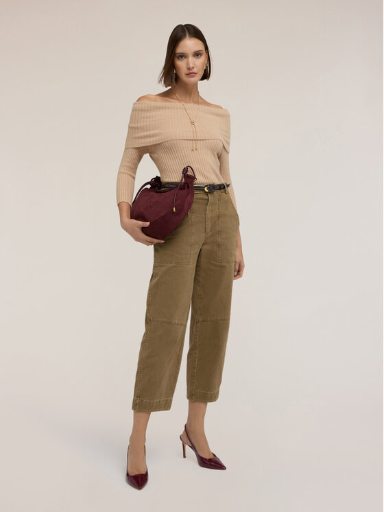 Motivi Motivi Pantaloni di tessuto P013Q004415N035 Écru Regular Fit