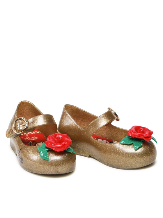 Melissa Melissa Baleriny Mini Melissa Sweet Love+Disney 33447 Złoty