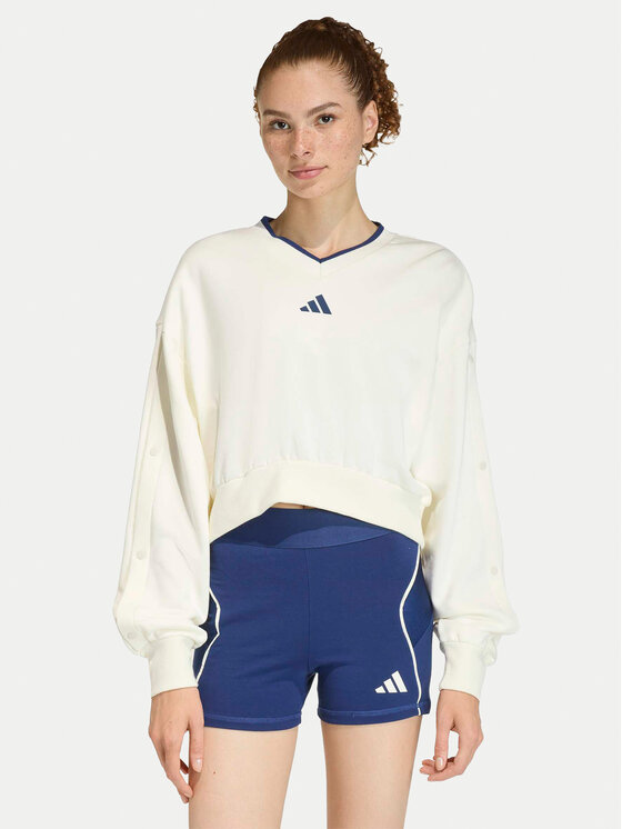 adidas adidas Pulóver Stadium JZ1074 Fehér Loose Fit