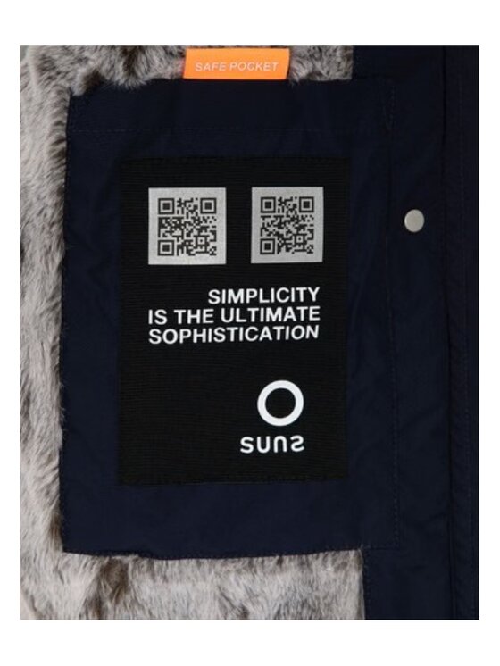 SUNS SUNS Giubbotto invernale gbs53020d-blu Blu Regular Fit