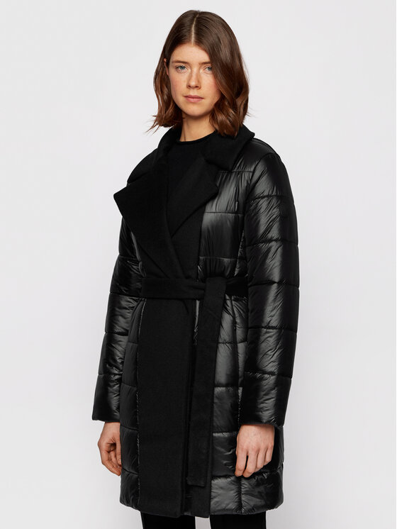 BOSS Boss Ziemas mētelis Paxida 50443658 Melns Regular Fit
