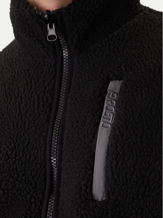 PROSTO. PROSTO. Kurtka przejściowa Reverse Jacket Sherpa KL252MOUT2102 Czarny Regular Fit