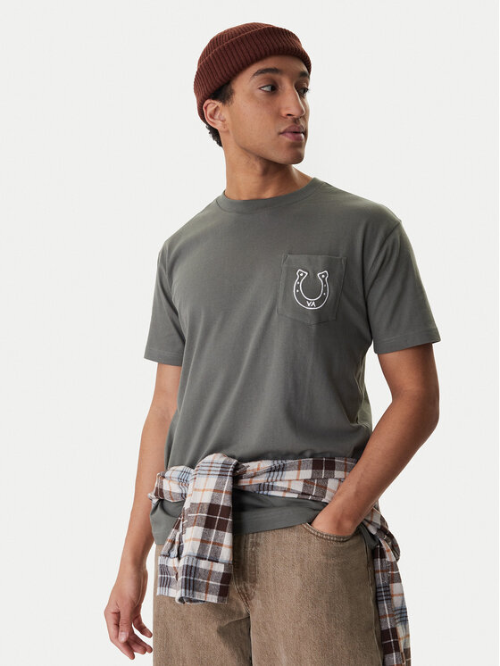 RVCA RVCA T-shirt EVYZT00274 Zelena Regular Fit