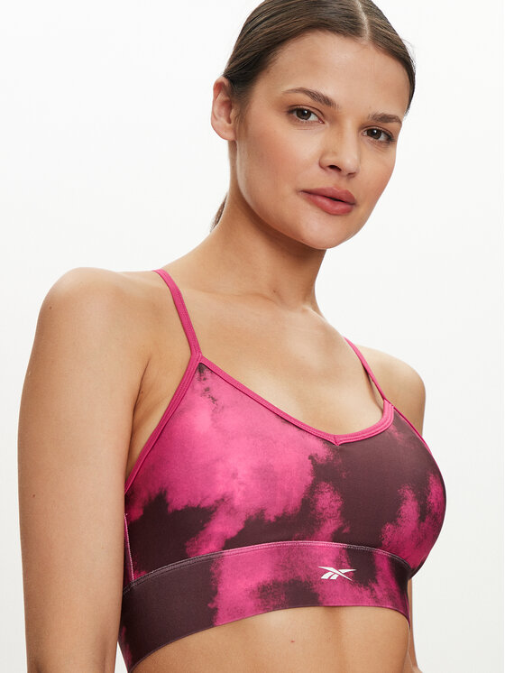 Reebok Reebok Спортивний бюстгальтер ID Train Train AOP Bra Clamar 100035778 Рожевий