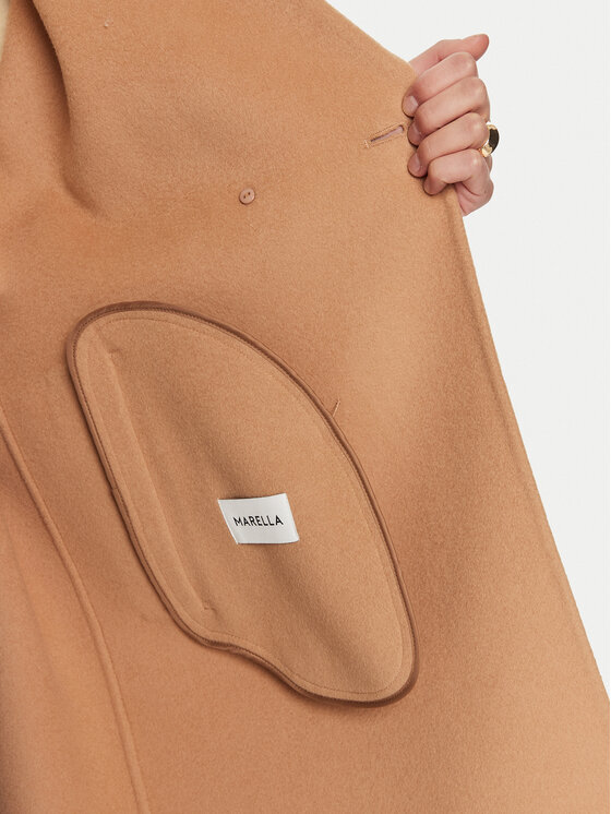 Marella Marella Cappotto di lana Marna 2423016011 Marrone Regular Fit