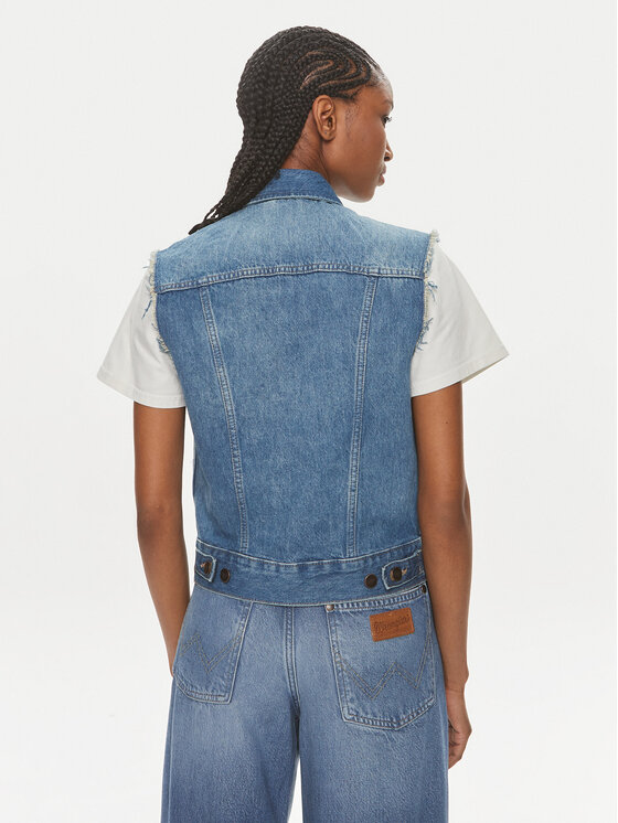 Wrangler Wrangler Weste 112350356 Blau Slim Fit