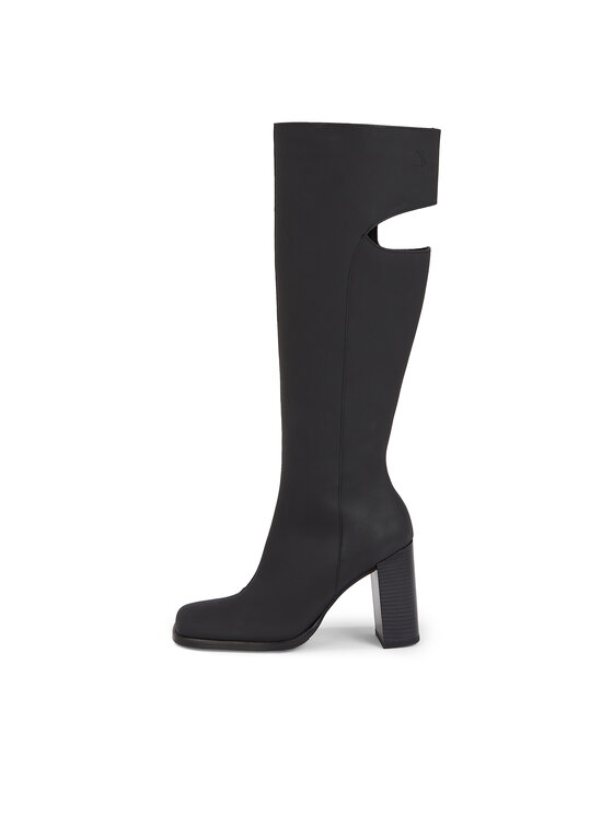 Calvin Klein Jeans Calvin Klein Jeans Μπότες Long Heel Zip Boot Cut Out Edgy YW0YW01253 Μαύρο