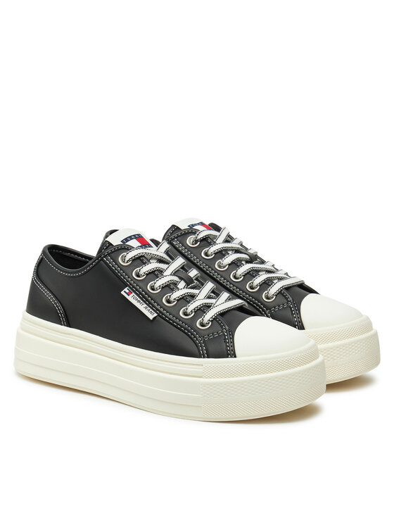 Tommy Jeans Tommy Jeans Teniși Foxing EN0EN02714 Negru