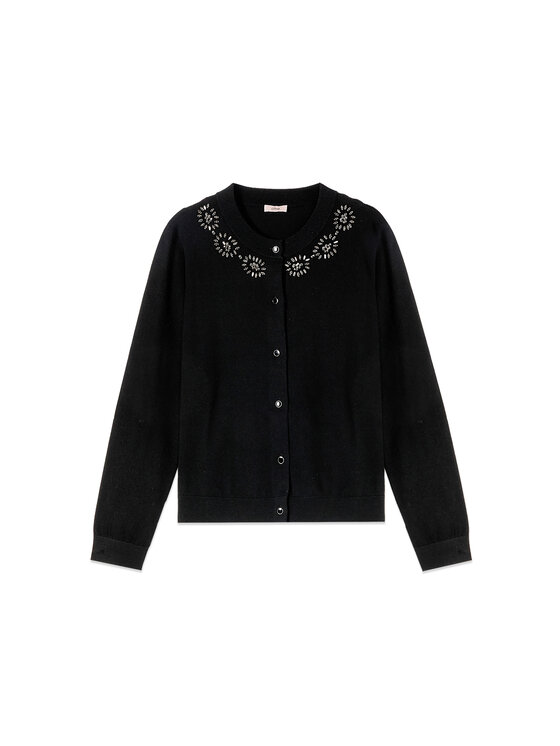 Oltre Oltre Sweter M376J005633N033 Czarny Regular Fit