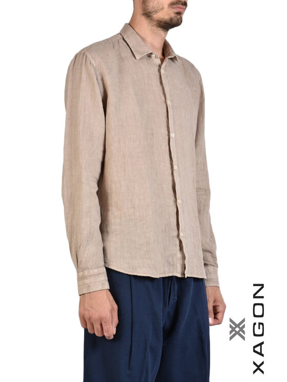 Xagon Xagon Camicia P2304 1AR T090 Beige Regular Fit