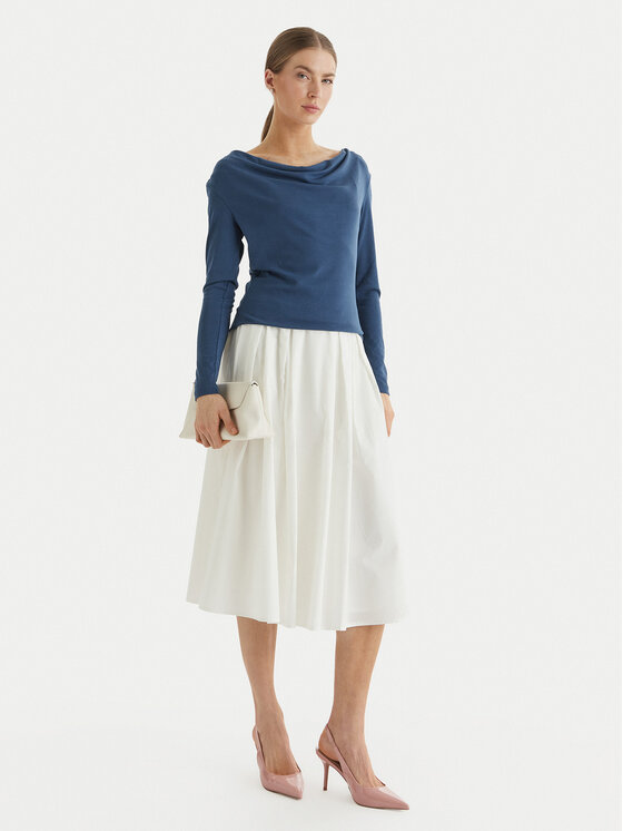 ONLY ONLY Spódnica trapezowa Maila 15369555 Biały Regular Fit