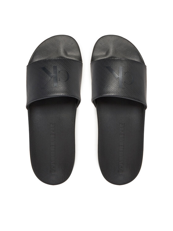 Calvin Klein Jeans Calvin Klein Jeans Şlapi Slide Aop Print YM0YM01269 Negru