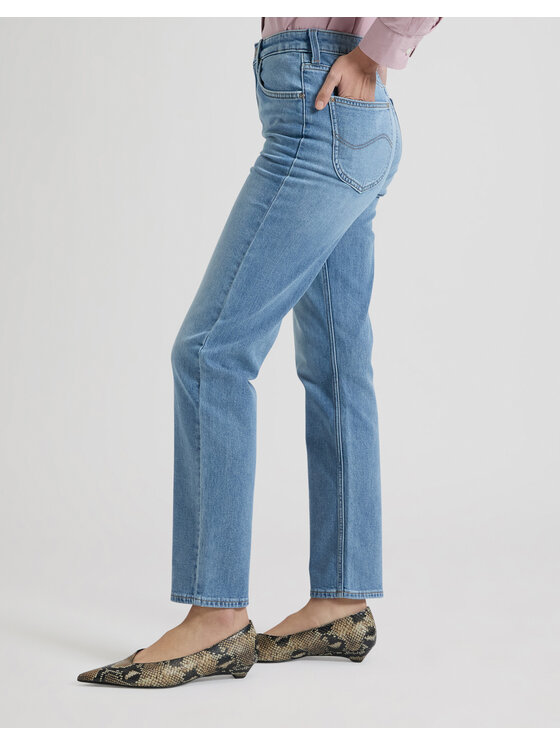 Lee Lee Jeansy CAROL Niebieski Straight Leg